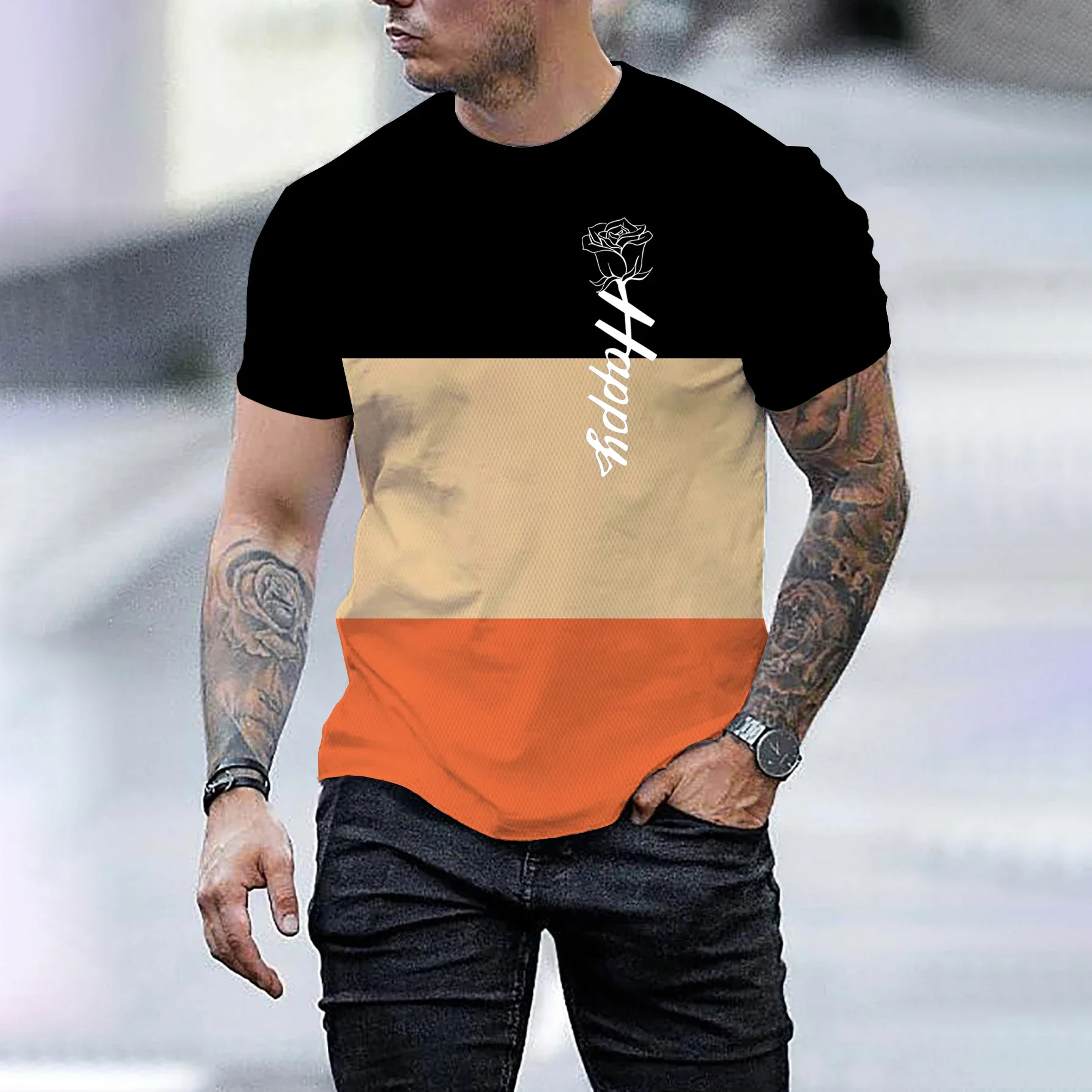 Men's Fashion Color Match Printed 3DT Shirt - Comfortable crew neck short sleeve summer style perfect casual wear men
Men's Fashion Color Match Printed 3DT Shirt - Comfortable crew neck short sleeve summer style perfect casual wear men