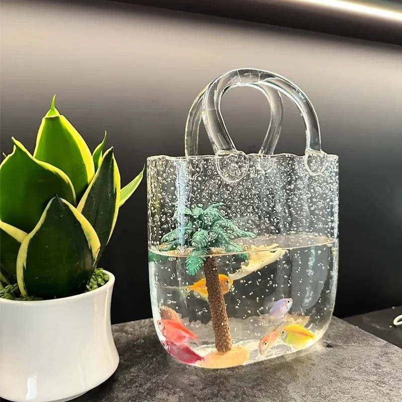 Fish tank landscaping ornament, small living room glass vase, transparent water flower arrangement
Fish tank landscaping ornament, small living room glass vase, transparent water flower arrangement