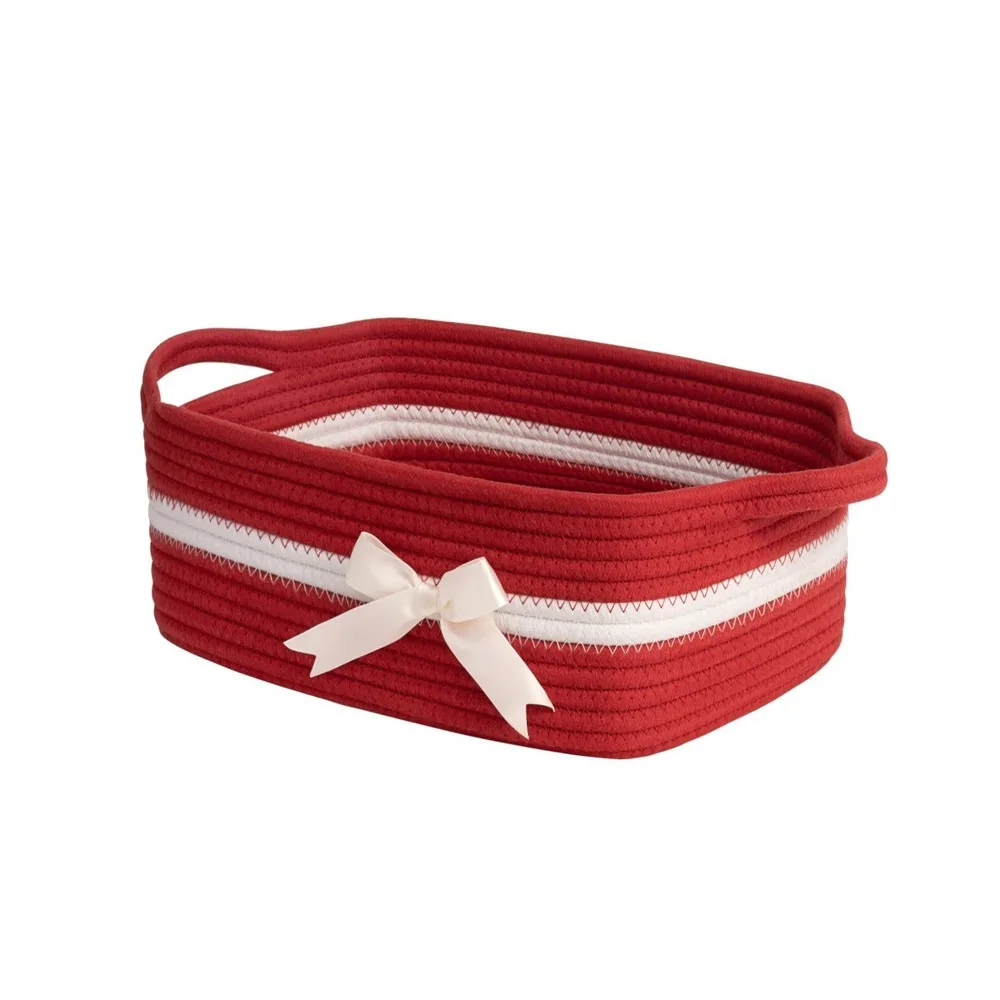 Durable Cotton Rope Woven Storage Basket Space Saving Large Capacity Snack Basket with Handle Toys Storage Basket for Household
Durable Cotton Rope Woven Storage Basket Space Saving Large Capacity Snack Basket with Handle Toys Storage Basket for Household