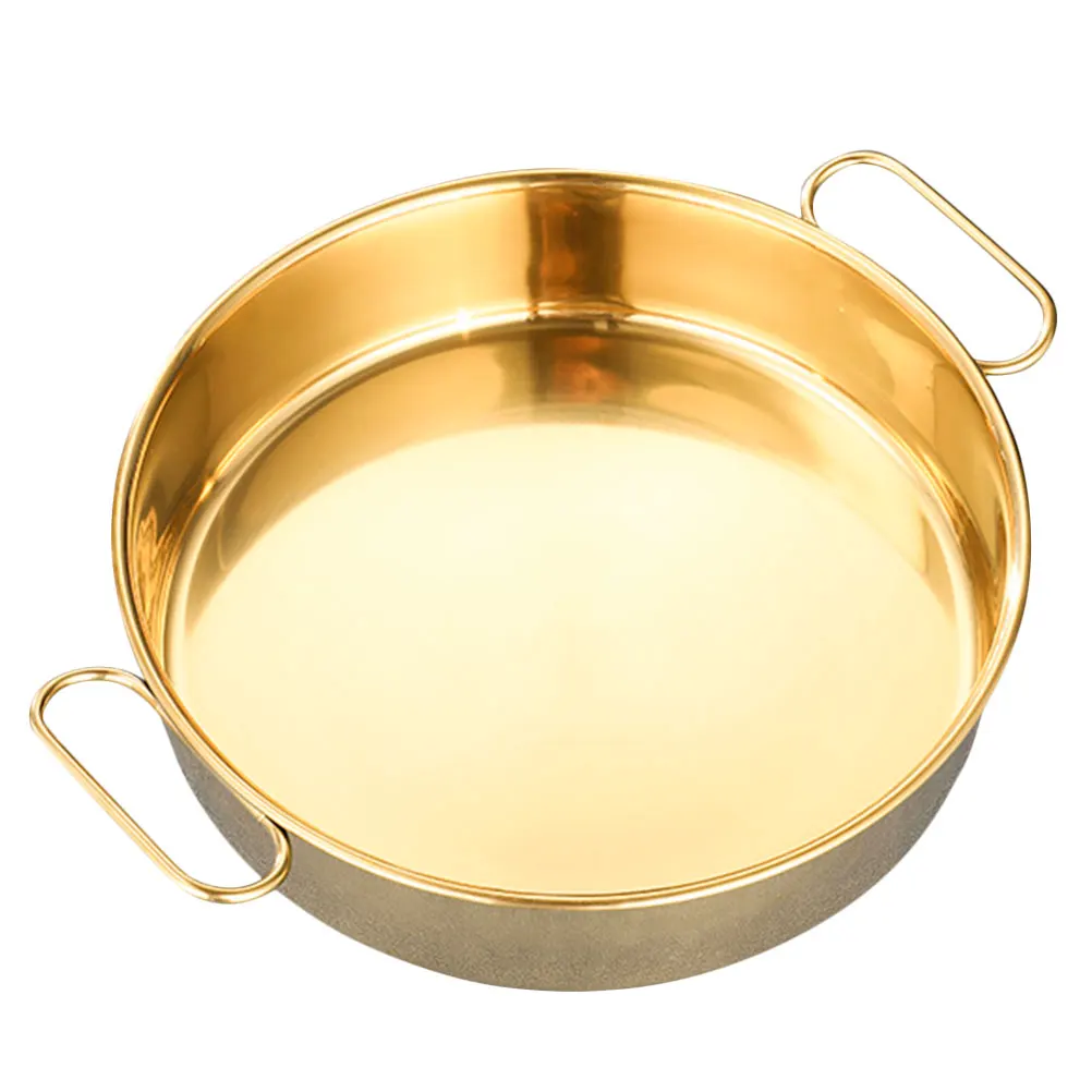 Stainless Steel Cold Skin Plate 26cm Golden Round Binaural Tray Fish Steaming Food Serving Metal Plates Kitchen Supplies
Stainless Steel Cold Skin Plate 26cm Golden Round Binaural Tray Fish Steaming Food Serving Metal Plates Kitchen Supplies