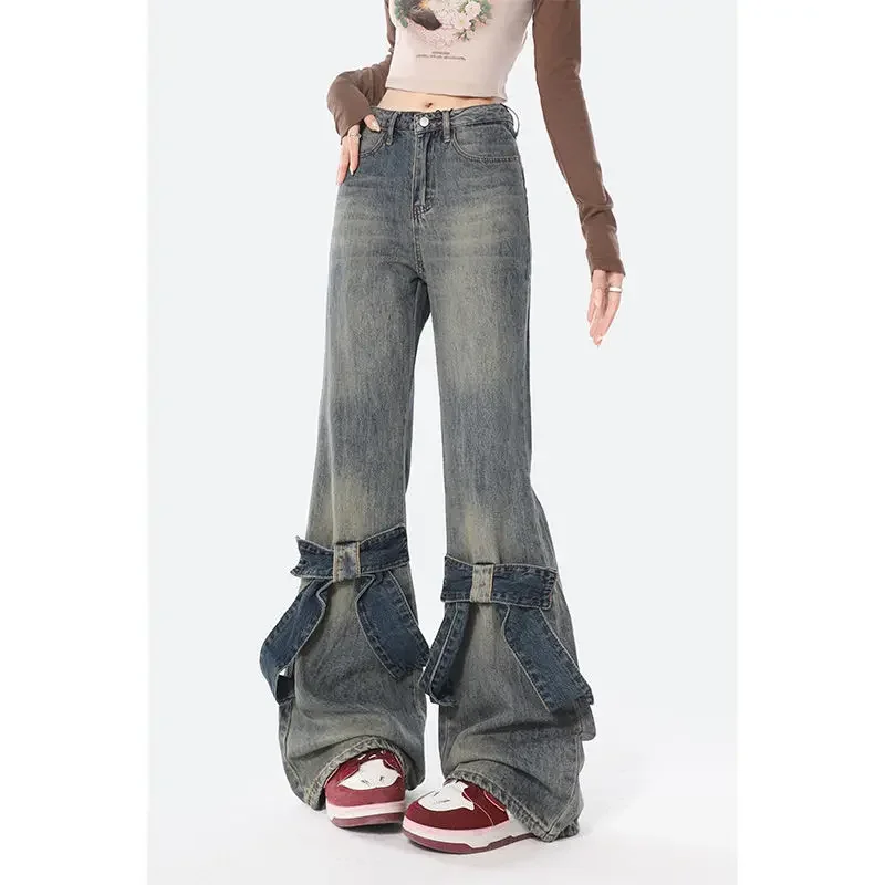 Blue Wide Leg Jeans Autumn And Winter Flare Jeans Vintage Bow Loose High Waisted Baggy Jeans Women Streetwear Y2k Baggy Pants
Blue Wide Leg Jeans Autumn And Winter Flare Jeans Vintage Bow Loose High Waisted Baggy Jeans Women Streetwear Y2k Baggy Pants