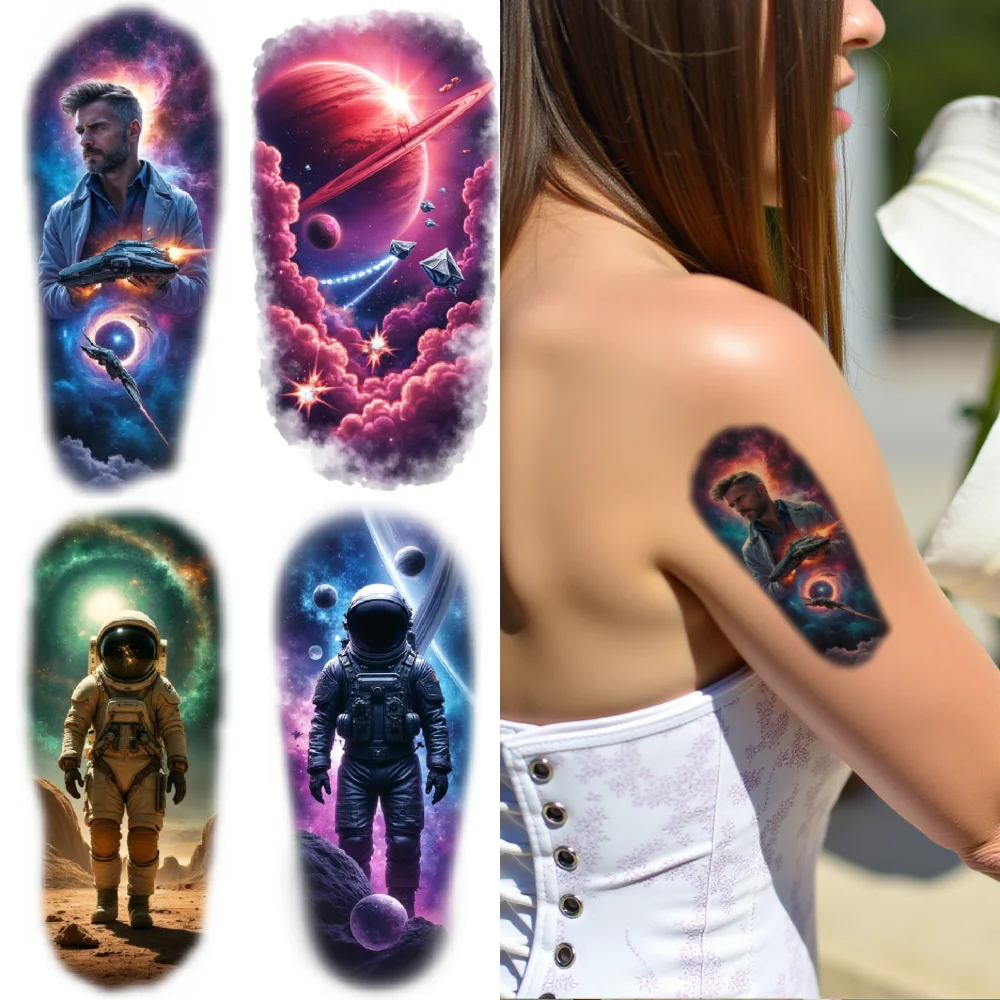 12pcs Temporary Tattoo Waterproof Long-lasting Body Stickers Futuristic Rocket Spaceship Spacecraft For Back Men Arms
12pcs Temporary Tattoo Waterproof Long-lasting Body Stickers Futuristic Rocket Spaceship Spacecraft For Back Men Arms