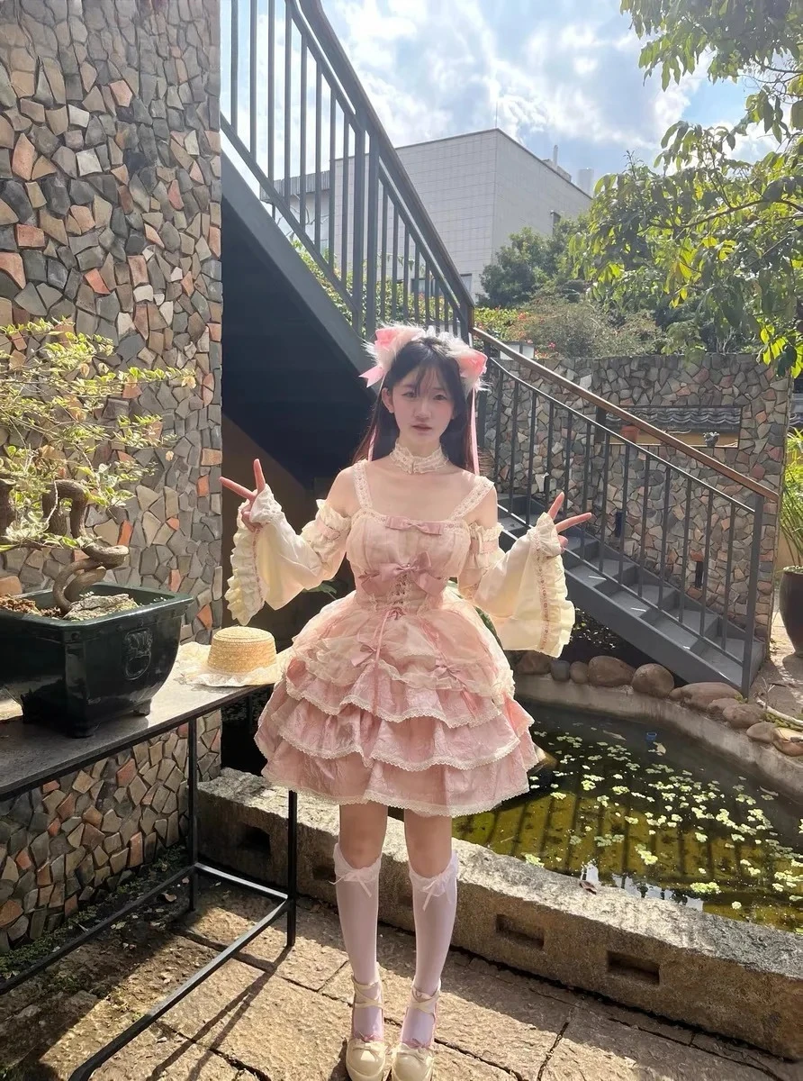 2025 New Elegant Vintage Birthday Short Princess Dresses Rose Flower Sweet Cute Fashion Spring and Autumn Women's Lolita Dress
2025 New Elegant Vintage Birthday Short Princess Dresses Rose Flower Sweet Cute Fashion Spring and Autumn Women's Lolita Dress