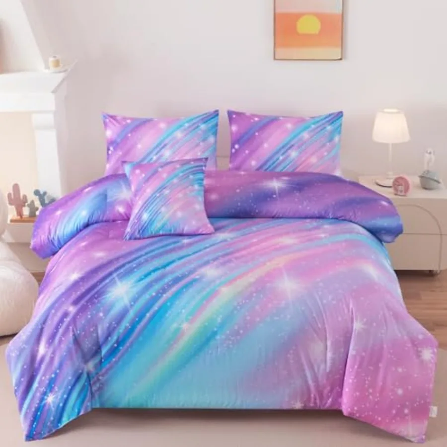 Full Bedding Set for Girls, Glitter Rainbow Comforter Set for Girls, Bedding Sets Full Size
Full Bedding Set for Girls, Glitter Rainbow Comforter Set for Girls, Bedding Sets Full Size
