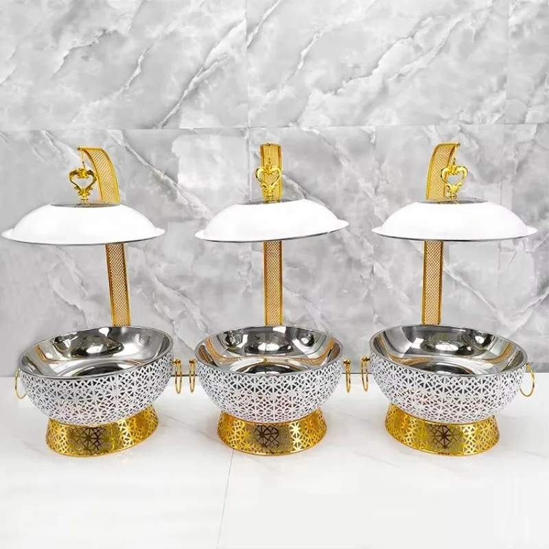 8L White Stainless Steel Chafing Dish round Hot Pot with Fuel New Design for Hotel Buffet Catering Set
8L White Stainless Steel Chafing Dish round Hot Pot with Fuel New Design for Hotel Buffet Catering Set