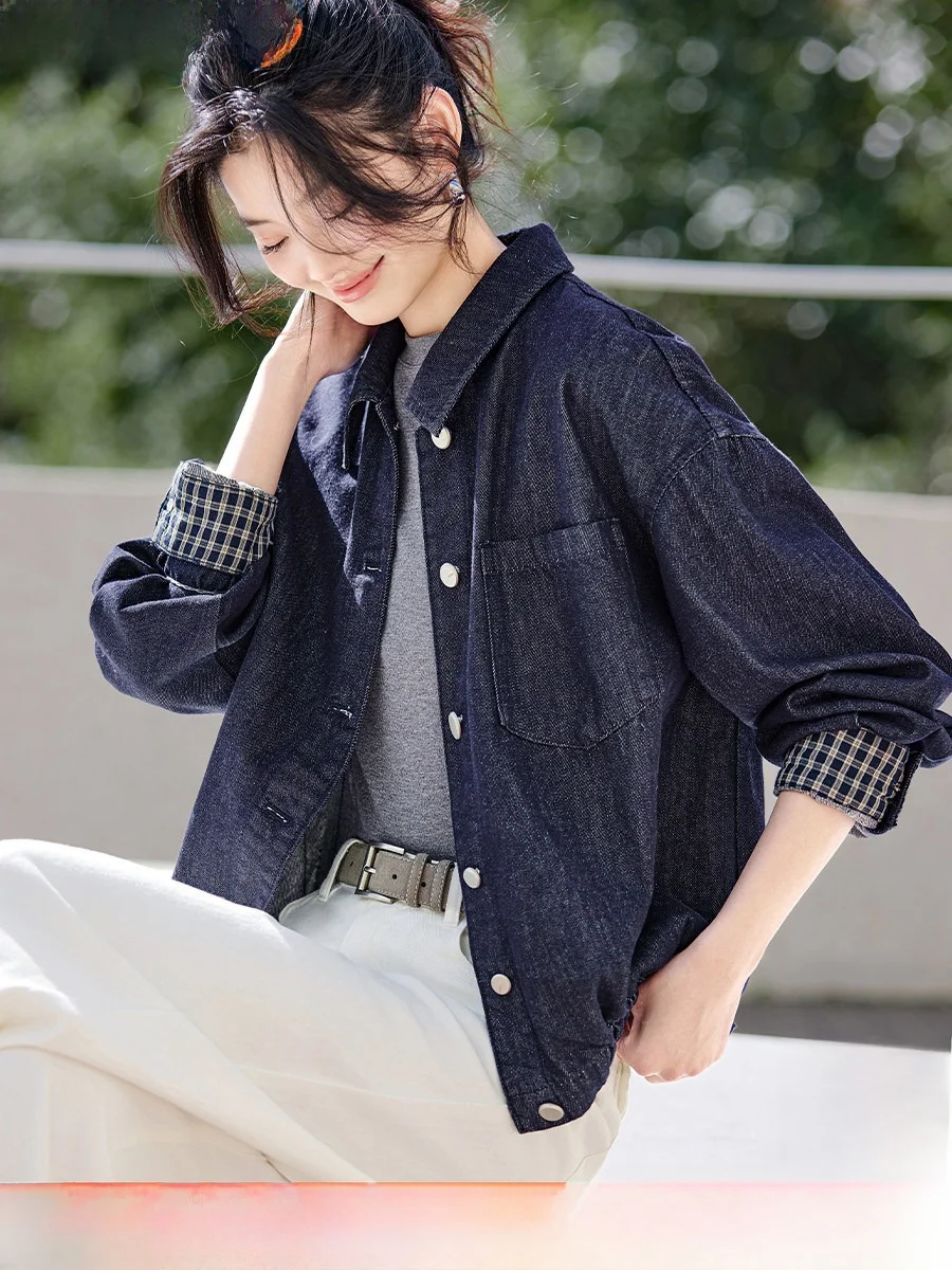 Mehan ort Denim Jaet Women's Loose Long Sve Spring New Sle Color Blo Lightweight Versatile Top for Ladies
Mehan ort Denim Jaet Women's Loose Long Sve Spring New Sle Color Blo Lightweight Versatile Top for Ladies
