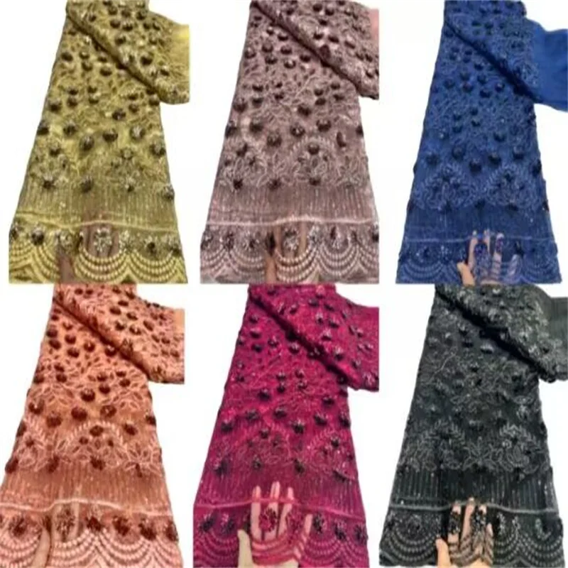 2023 Gold African 3D Sequence Lace Fabric 5 Yards High Quality French Lace Fabric Nigerian Wedding Asoebi Dress Sewing Pink
2023 Gold African 3D Sequence Lace Fabric 5 Yards High Quality French Lace Fabric Nigerian Wedding Asoebi Dress Sewing Pink