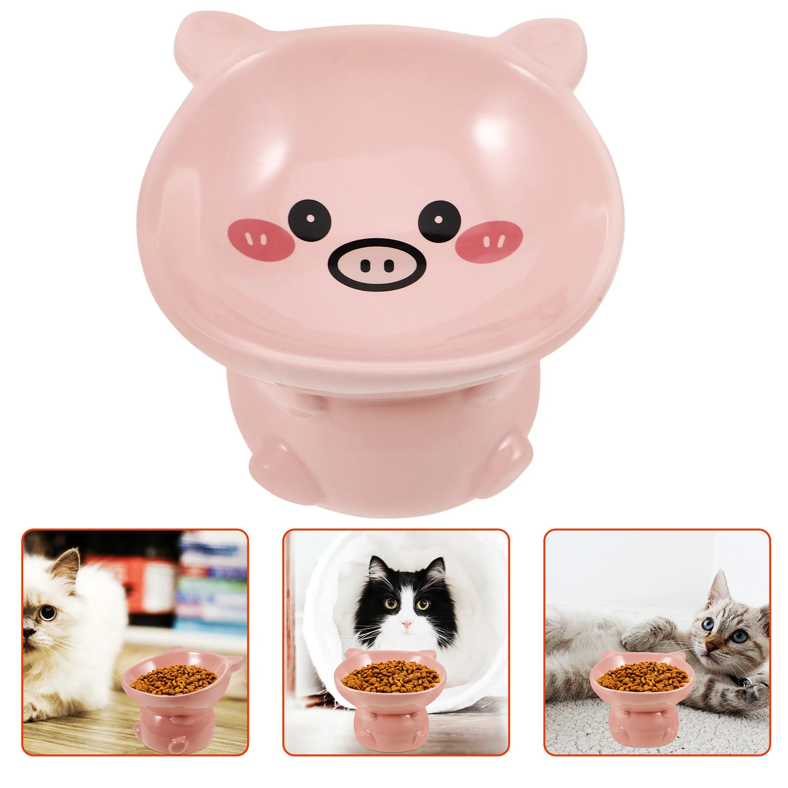 Raised Ceramic Cat Bowl Cute Pig Design Non-Slip Base Indoor Cats Food Water Bowl Easy Feeding Bowls
Raised Ceramic Cat Bowl Cute Pig Design Non-Slip Base Indoor Cats Food Water Bowl Easy Feeding Bowls