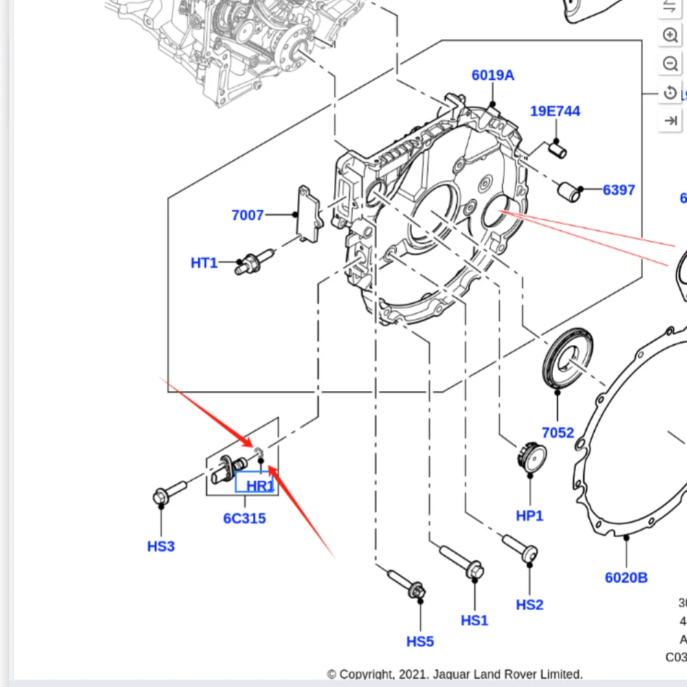 Suitable for Range Rover Aurora Land Rover Discover crankshaft position sensor ring LR095782
Suitable for Range Rover Aurora Land Rover Discover crankshaft position sensor ring LR095782