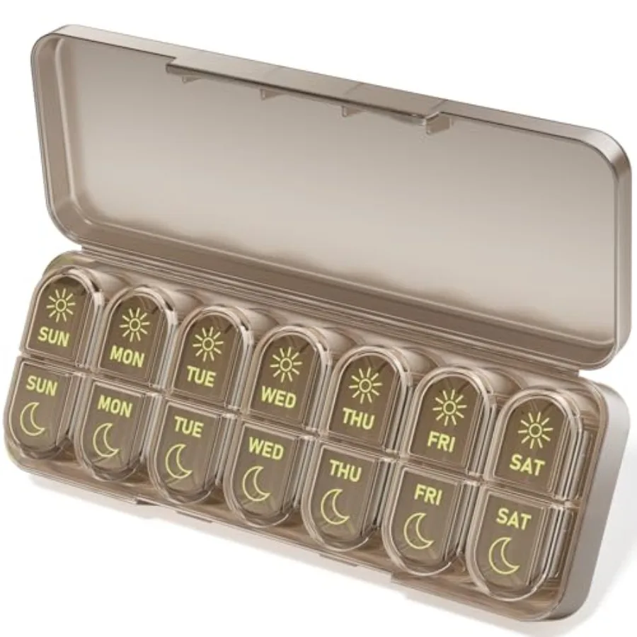 AM PM Pill Organizer 7 Day, Weekly Pill Organizer 2 Times a Day, Daily Pill AM PM, Portable Travel Medicine, Day and Nig Pill C
AM PM Pill Organizer 7 Day, Weekly Pill Organizer 2 Times a Day, Daily Pill AM PM, Portable Travel Medicine, Day and Nig Pill C