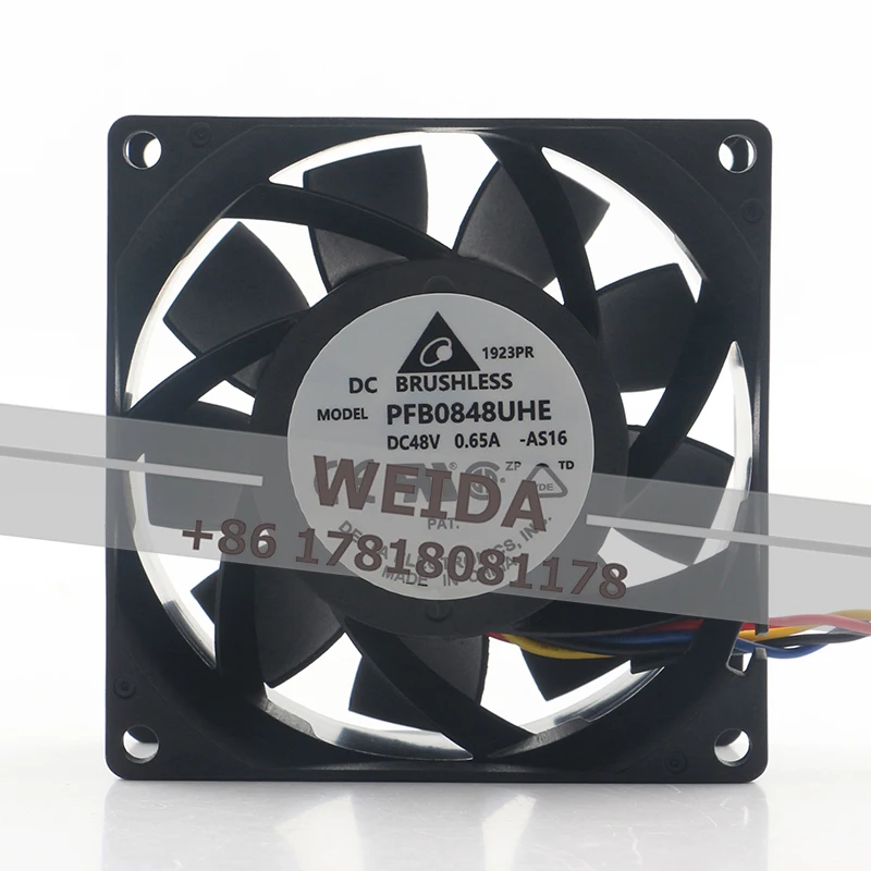 Delta Cooling Fan 48V 0.65A 8038 8CM Communication Equipment 80X80X38MM Large air Volume Ball PFB0848UHE-AS16
Delta Cooling Fan 48V 0.65A 8038 8CM Communication Equipment 80X80X38MM Large air Volume Ball PFB0848UHE-AS16