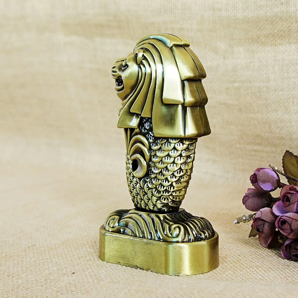 1pc Fish Tail Lion Bronze Alloy Desktop Ornament For Home Decor Living Room Study Merlion Statue Metal Artware Household
1pc Fish Tail Lion Bronze Alloy Desktop Ornament For Home Decor Living Room Study Merlion Statue Metal Artware Household
