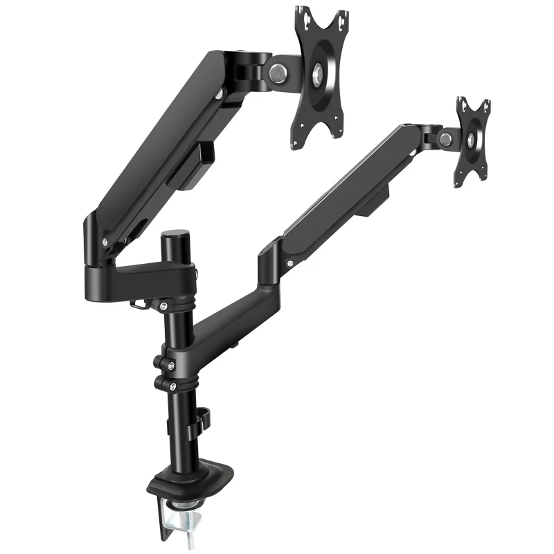 "H22B"Series column dual monitor pneumatic hover bracket arm supports 17-30 inches, with a load capacity of 2-9KG
"H22B"Series column dual monitor pneumatic hover bracket arm supports 17-30 inches, with a load capacity of 2-9KG