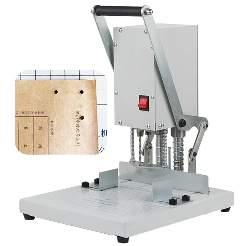668B Electric punching machine Financial accounting voucher triangular hole threading sealing corner binding machine
668B Electric punching machine Financial accounting voucher triangular hole threading sealing corner binding machine