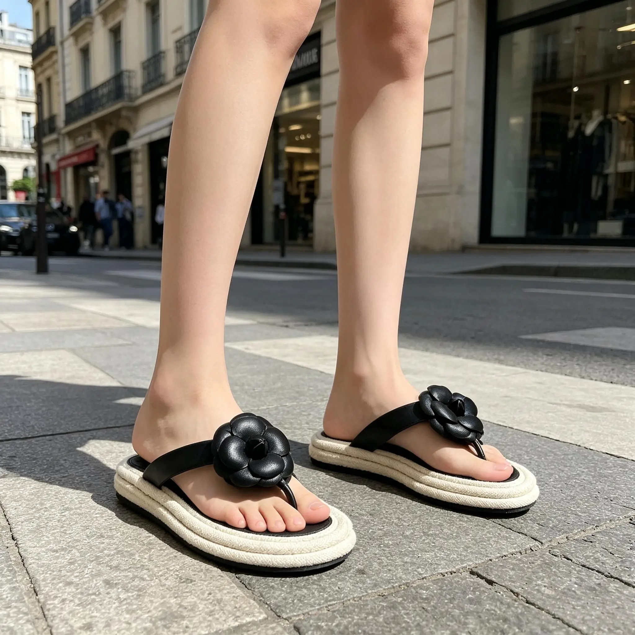 Latest fashion women's flat slippers with flower decoration, round-toe slip-on sandals, everyday vacation women's shoes
Latest fashion women's flat slippers with flower decoration, round-toe slip-on sandals, everyday vacation women's shoes
