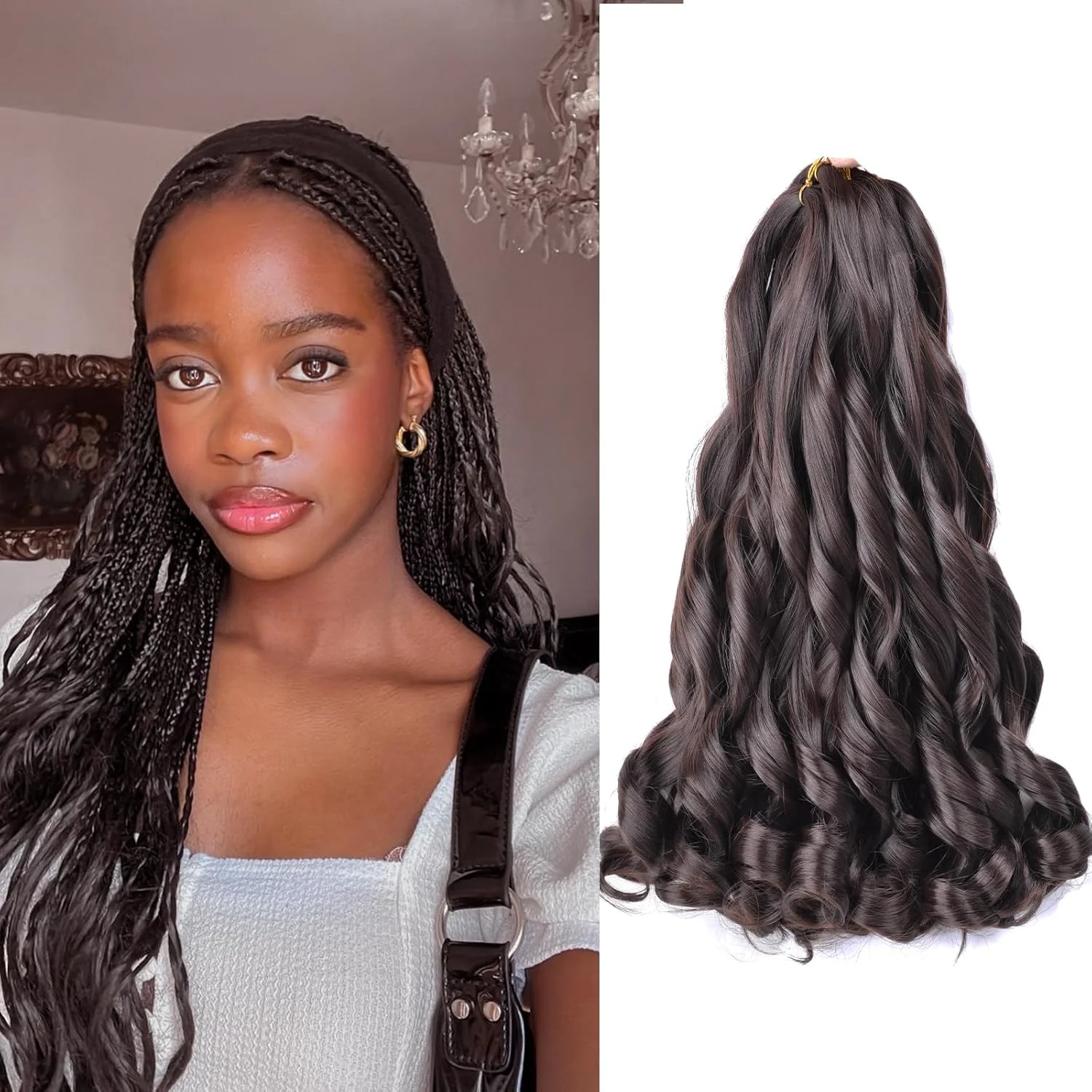 Loose Wavy Spiral Curl Braids Hair Extensions Synthetic Curl Hair French Curls Braiding Hair Pre Stretched Bouncy Braiding Hair
Loose Wavy Spiral Curl Braids Hair Extensions Synthetic Curl Hair French Curls Braiding Hair Pre Stretched Bouncy Braiding Hair