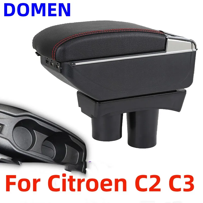 For Citroen C2 C3 armrest box For Citroen C2 Car Armrest Storage Box Cup Holder Modification Accessorissories with USB LED light
For Citroen C2 C3 armrest box For Citroen C2 Car Armrest Storage Box Cup Holder Modification Accessorissories with USB LED light