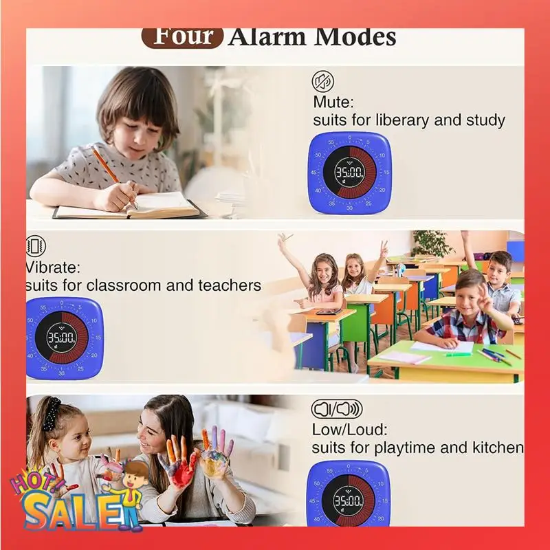 Digital Timer For Kids,60 Minute Rechargeable Countdown Timers For Children Study Timer For Kitchen Classroom 8 X 8 X 2Cm Blue
Digital Timer For Kids,60 Minute Rechargeable Countdown Timers For Children Study Timer For Kitchen Classroom 8 X 8 X 2Cm Blue