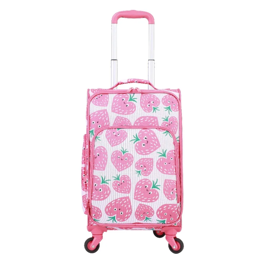 Girl 21" Softside Carry-on Luggage With 360 Spinner Wheels- Heartberry Smile Red and Pink
Girl 21" Softside Carry-on Luggage With 360 Spinner Wheels- Heartberry Smile Red and Pink