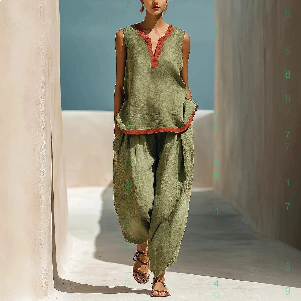 Casual Contrast Trim Sleeveless Top Wide Leg Pants Matching Set Jumpsuit Playsuit Evening Dress
Casual Contrast Trim Sleeveless Top Wide Leg Pants Matching Set Jumpsuit Playsuit Evening Dress