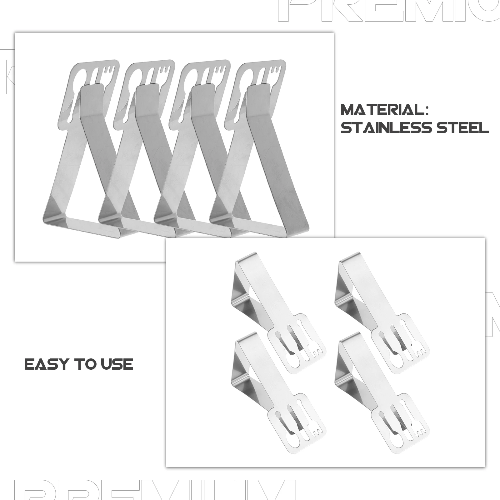 4pcs Tablecloth Clips Stainless Steel Rust Proof Smooth Edge Hold Fix Camping Outdoor Picnic Table Cloth Clamps
4pcs Tablecloth Clips Stainless Steel Rust Proof Smooth Edge Hold Fix Camping Outdoor Picnic Table Cloth Clamps