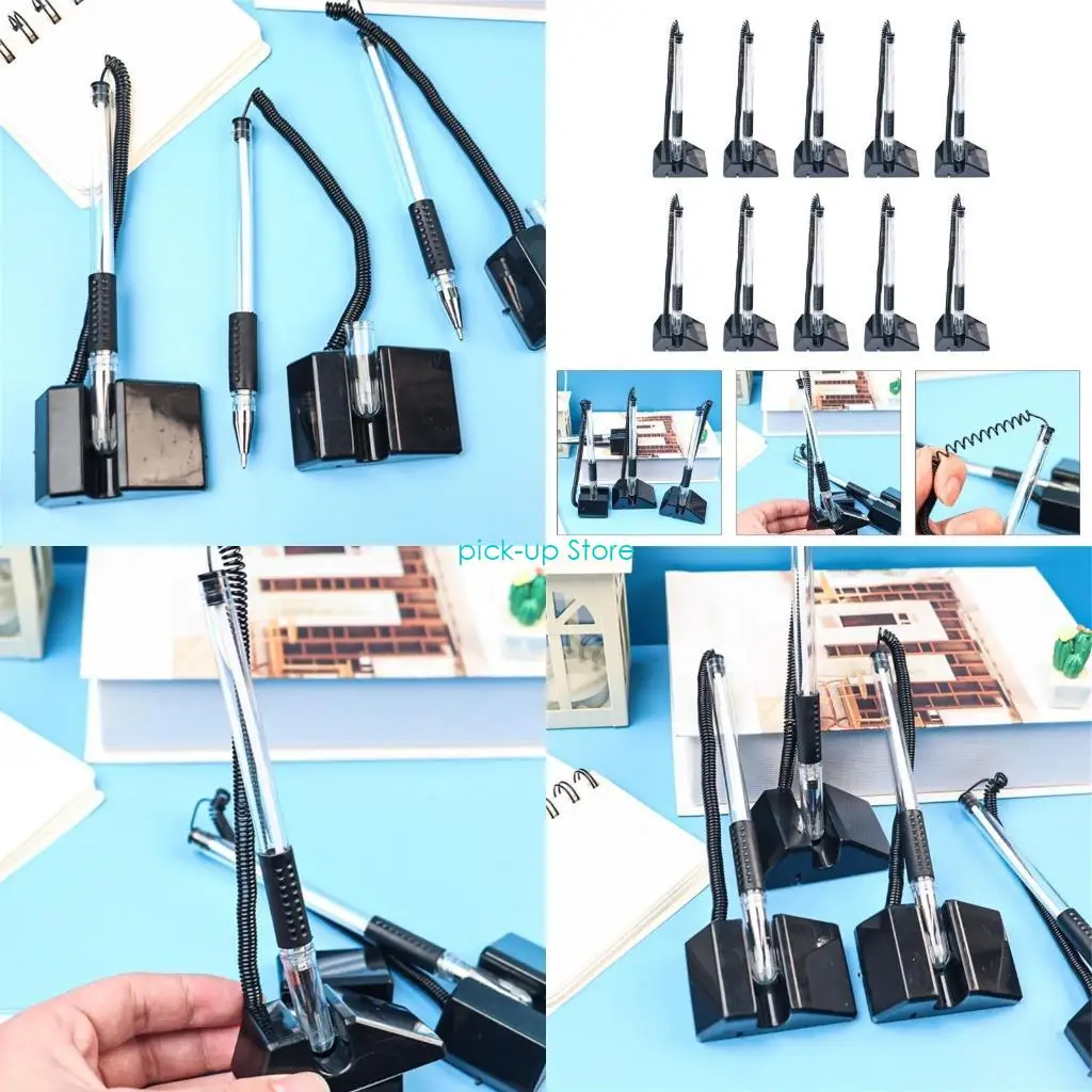 Q5WA 10 шт. ручка для стойки регистрации, настольная ручка, черная чернильная ручка для стола, безопасная ручка с клейкой и для
Q5WA 10 шт. ручка для стойки регистрации, настольная ручка, черная чернильная ручка для стола, безопасная ручка с клейкой и для