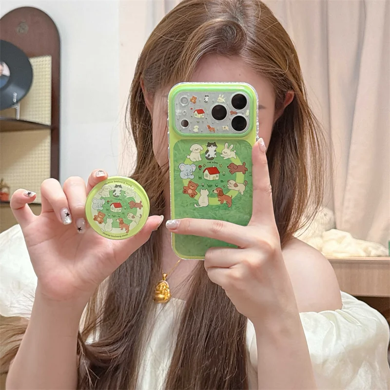 Cute Cartoon Animal Green Phone Case For Apple iPhone 17 16 15 Pro Max For MagSafe Transparent Soft Cover Magnetic Grip Holder
Cute Cartoon Animal Green Phone Case For Apple iPhone 17 16 15 Pro Max For MagSafe Transparent Soft Cover Magnetic Grip Holder