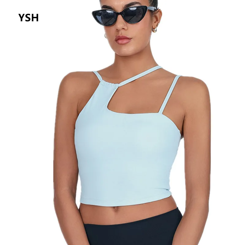YUSHUHUA Sexy Irregularity Shoulder Strap Yoga Sports Vest Women Exercise Fitness Tops Elastic Breathable Running Training Tanks
YUSHUHUA Sexy Irregularity Shoulder Strap Yoga Sports Vest Women Exercise Fitness Tops Elastic Breathable Running Training Tanks