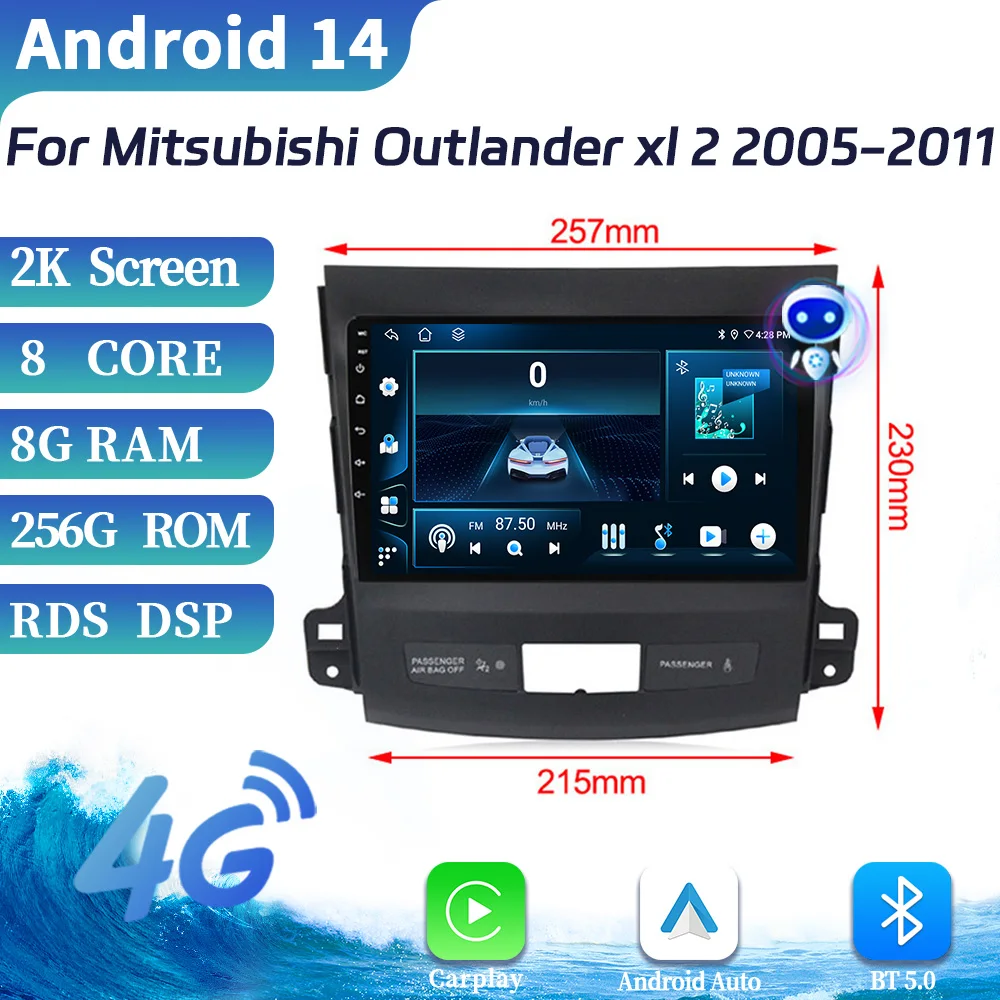 For Mitsubishi Outlander xl 2 2005-2011 Car Radio Multimedia Bluetooth Wireless Carplay Android Navigation 4G GPS Screen Stereo
For Mitsubishi Outlander xl 2 2005-2011 Car Radio Multimedia Bluetooth Wireless Carplay Android Navigation 4G GPS Screen Stereo