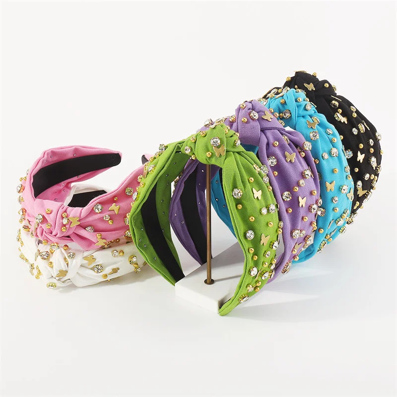 New Rhinestone Knot Headband Crystal Butterfly Wide Cross Bedazzled Bling Baroque Hairband Women Hair Accessories
New Rhinestone Knot Headband Crystal Butterfly Wide Cross Bedazzled Bling Baroque Hairband Women Hair Accessories