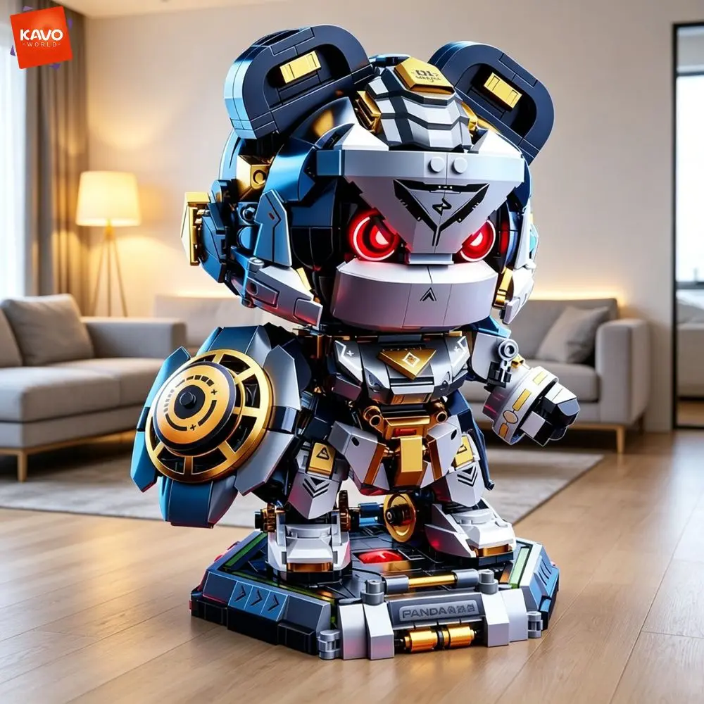 KAVOWORLD 1623PCS Creative Robot Panda Model Kit Cute Panda Mecha Building Blocks with LED Light for Decoration Holiday Gifts
KAVOWORLD 1623PCS Creative Robot Panda Model Kit Cute Panda Mecha Building Blocks with LED Light for Decoration Holiday Gifts