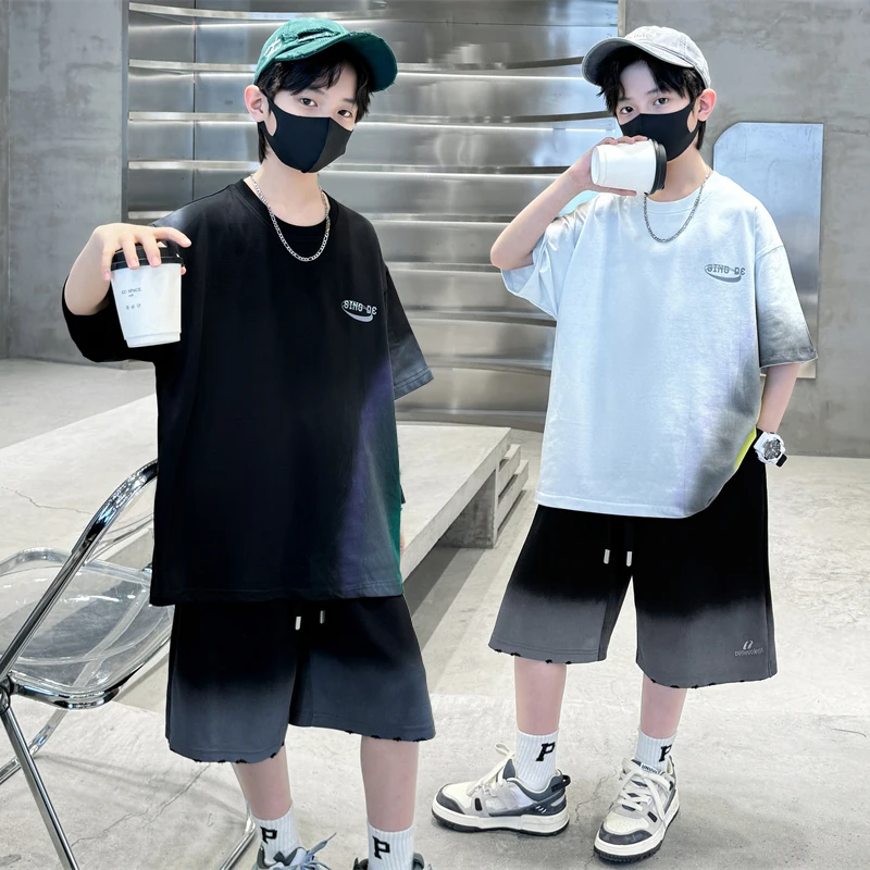 Big Boys Sets Clothing Kids Short Sleeve Cotton T-shirt And Shorts 2 Pieces Outfits Set Teenage Children Casual Summer Outerwear
Big Boys Sets Clothing Kids Short Sleeve Cotton T-shirt And Shorts 2 Pieces Outfits Set Teenage Children Casual Summer Outerwear