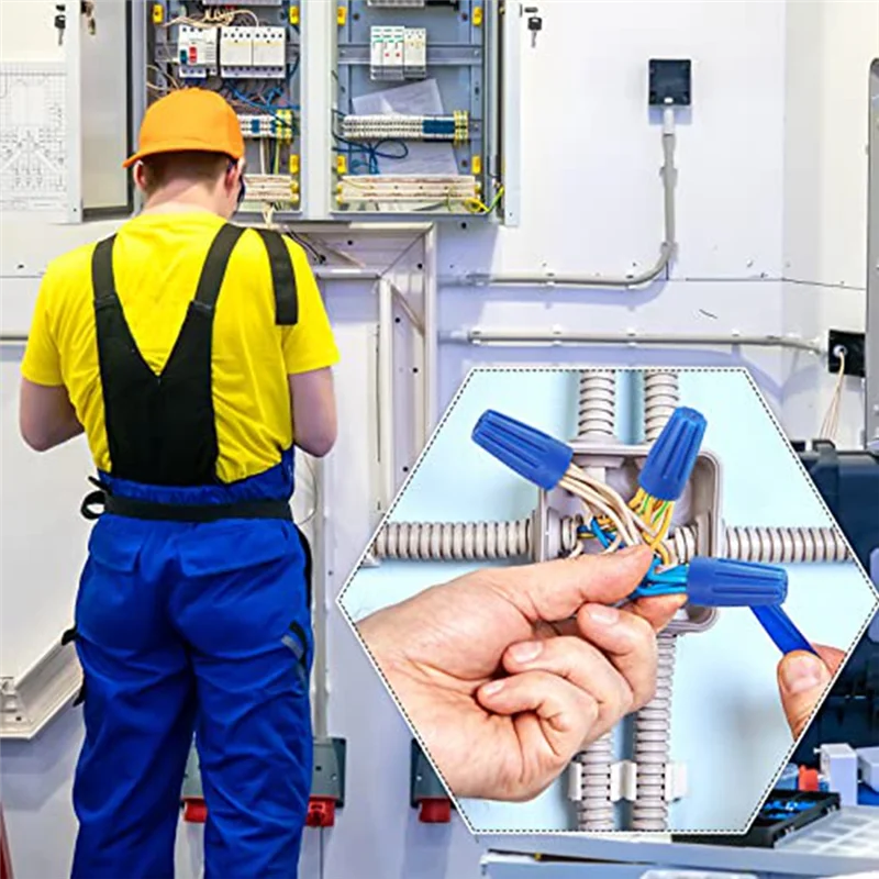 -X07A 100Pcs Blue Waterproof Wire Electrical Connectors Outdoor Electrical Connectors 22AWG-12AWG
-X07A 100Pcs Blue Waterproof Wire Electrical Connectors Outdoor Electrical Connectors 22AWG-12AWG