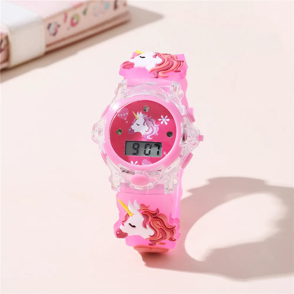 4-цветные студенческие цифровые часы с единорогом, электронные наручные часы с вспышкой
4-цветные студенческие цифровые часы с единорогом, электронные наручные часы с вспышкой