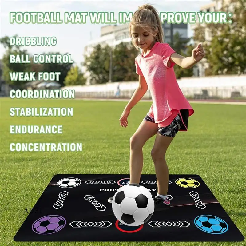 New-Football Footwork Training Equipment Mat - Non-Slip, Quiet Soccer Practice Mat For Any Level
New-Football Footwork Training Equipment Mat - Non-Slip, Quiet Soccer Practice Mat For Any Level