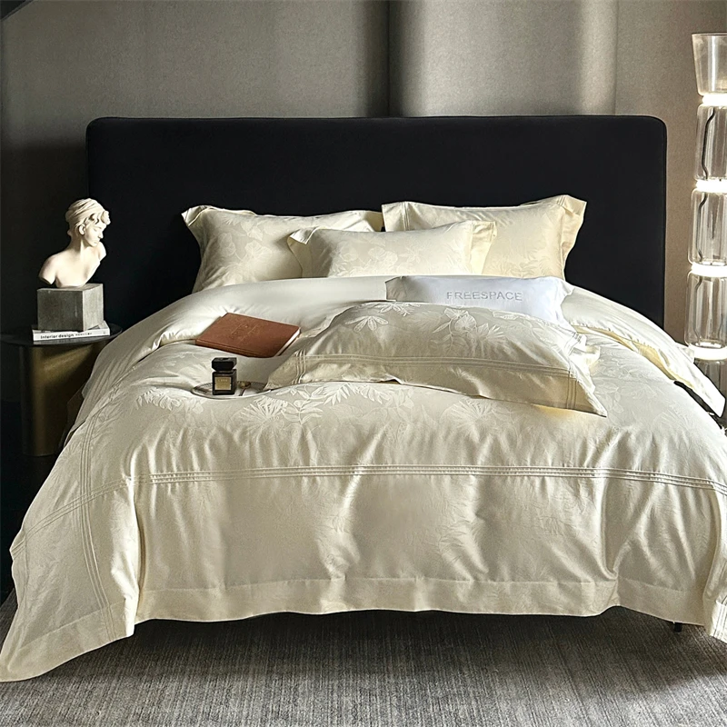 Premium 1000TC Egyptian Cotton Jacquard Luxury 4Pcs Bedding Set Duvet Cover Flat/Fitted Bed Sheet Pillowcases Home Textiles
Premium 1000TC Egyptian Cotton Jacquard Luxury 4Pcs Bedding Set Duvet Cover Flat/Fitted Bed Sheet Pillowcases Home Textiles