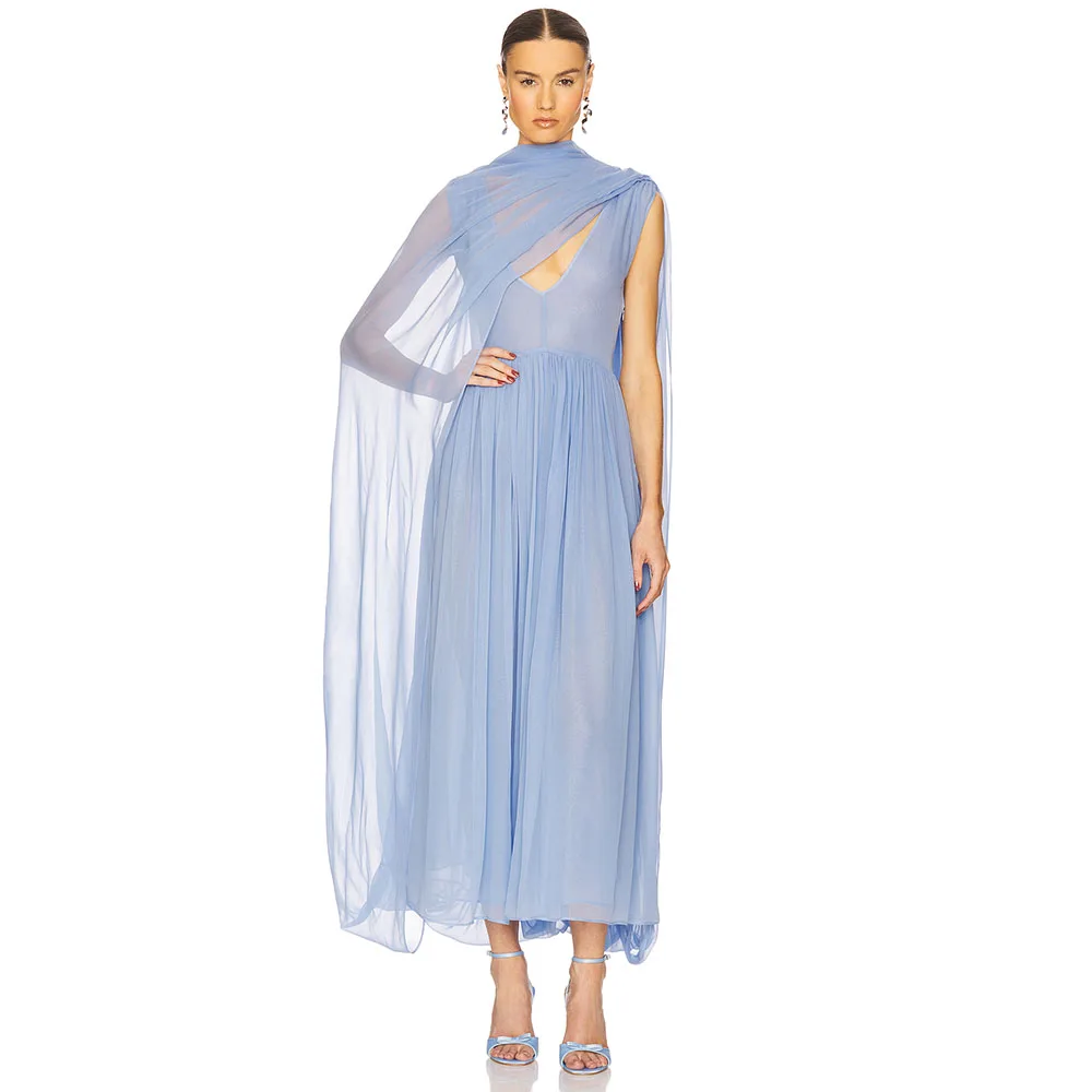 Elegant Blue Women's Evening Gown For Wedding A Line V Neck Formal Party Dress Tea Length Prom Dress Sleeveless Saudi Dress
Elegant Blue Women's Evening Gown For Wedding A Line V Neck Formal Party Dress Tea Length Prom Dress Sleeveless Saudi Dress