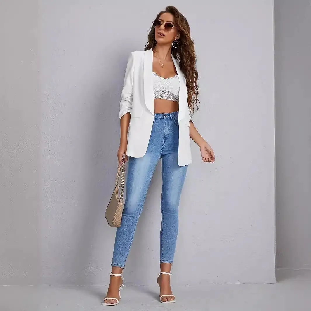 Осенний длинный женский маленький костюм, топ Jaet, полиэфирное волокно, деловой костюм для поездок на работу, чистый цвет, без бренда, зарегистрированная торговая марка
Осенний длинный женский маленький костюм, топ Jaet, полиэфирное волокно, деловой костюм для поездок на работу, чистый цвет, без бренда, зарегистрированная торговая марка