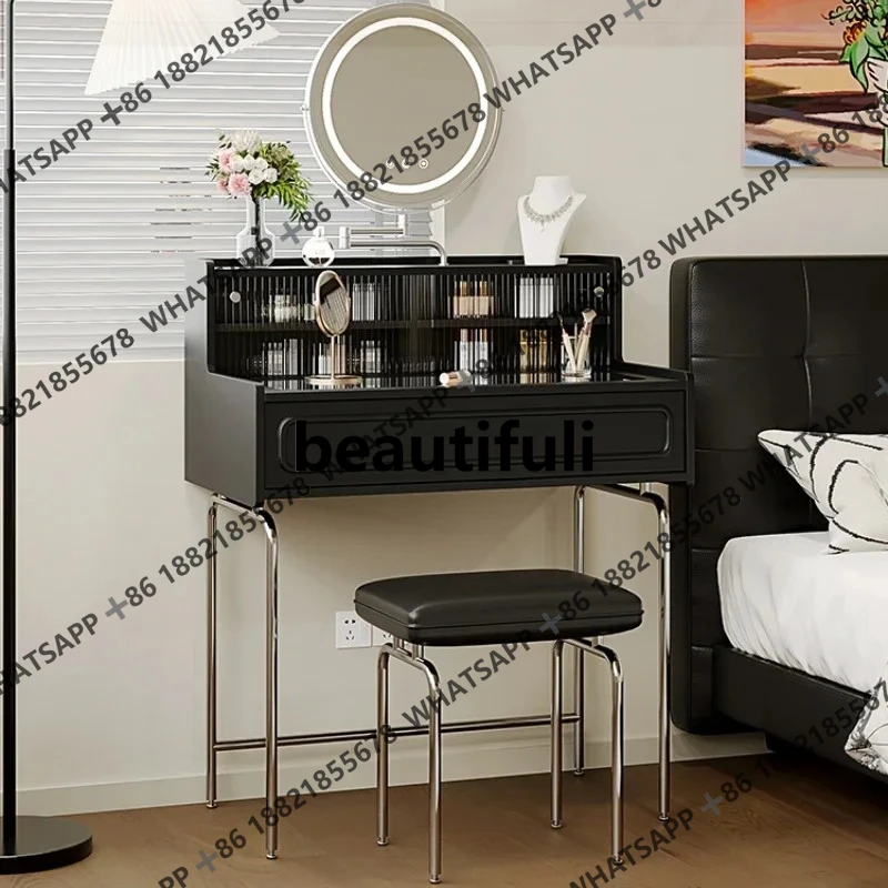 Medieval dresser small black bedside makeup table French retro
Medieval dresser small black bedside makeup table French retro