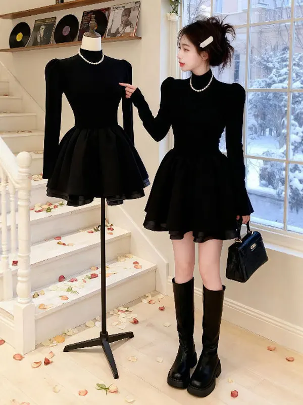 Hebe Sle Ele Puffy Bla Dr Beautiful Unique High Waist Cotton Long Sve Women's Dr for Busin Casual Date
Hebe Sle Ele Puffy Bla Dr Beautiful Unique High Waist Cotton Long Sve Women's Dr for Busin Casual Date