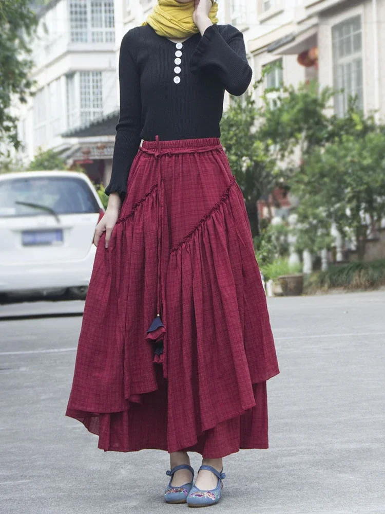 Хлопково-льняная женская средневековая юбка с принтом, Дубай, Турция, ретро, Ид, юбка на шнуровке, мусульманская длинная юбка макси, весна-лето 2026
Хлопково-льняная женская средневековая юбка с принтом, Дубай, Турция, ретро, Ид, юбка на шнуровке, мусульманская длинная юбка макси, весна-лето 2026