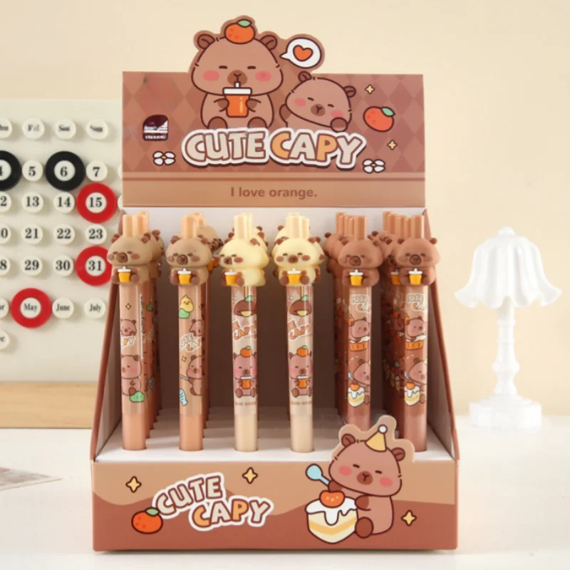 36pcs/lot Kawaii Capybara Erasable Gel Pen Cute 0.5mm Blue Ink Signature Pens Promotional Gift Office School Supplies
36pcs/lot Kawaii Capybara Erasable Gel Pen Cute 0.5mm Blue Ink Signature Pens Promotional Gift Office School Supplies
