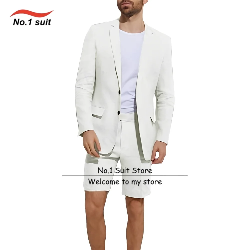 Men's 2 Piece Linen Suits Set Linen Blazer Short Pants Slim Fit Casual Blazer Summer Beach Wedding Men Suit
Men's 2 Piece Linen Suits Set Linen Blazer Short Pants Slim Fit Casual Blazer Summer Beach Wedding Men Suit