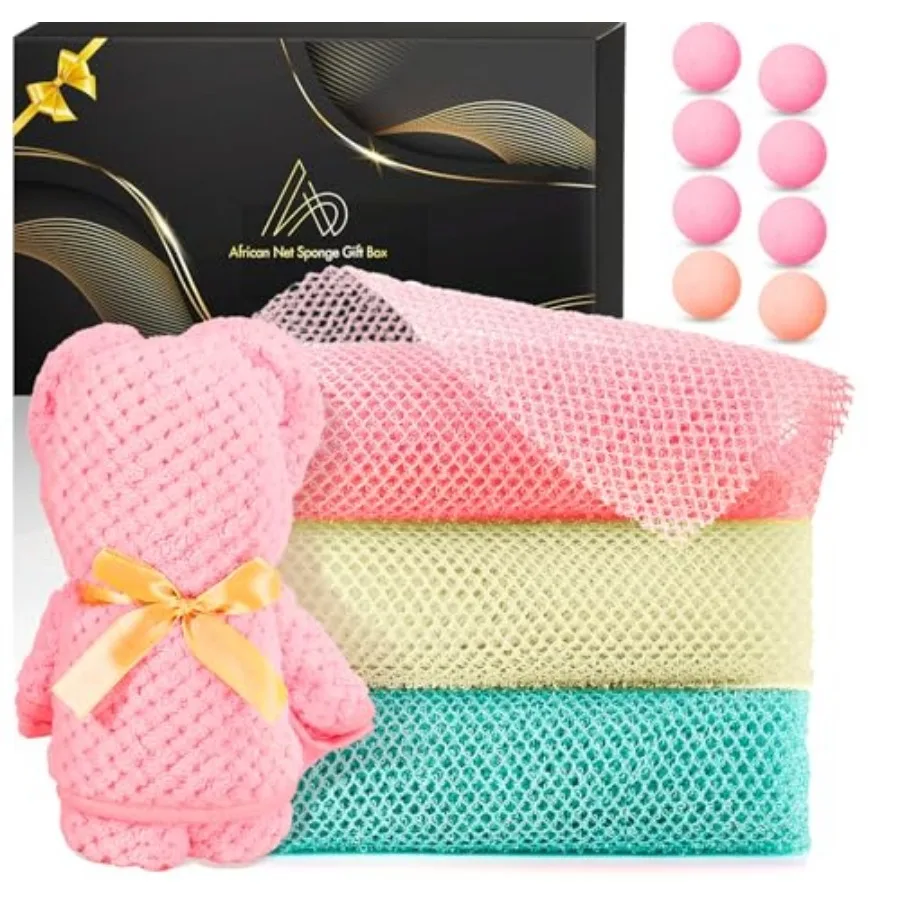 African Net Sponge 12-Pack, Exfoliating Bath Sponge for Body Care, Ideal for Home Spa and Birthday s for Women, Men, Daughter,
African Net Sponge 12-Pack, Exfoliating Bath Sponge for Body Care, Ideal for Home Spa and Birthday s for Women, Men, Daughter,