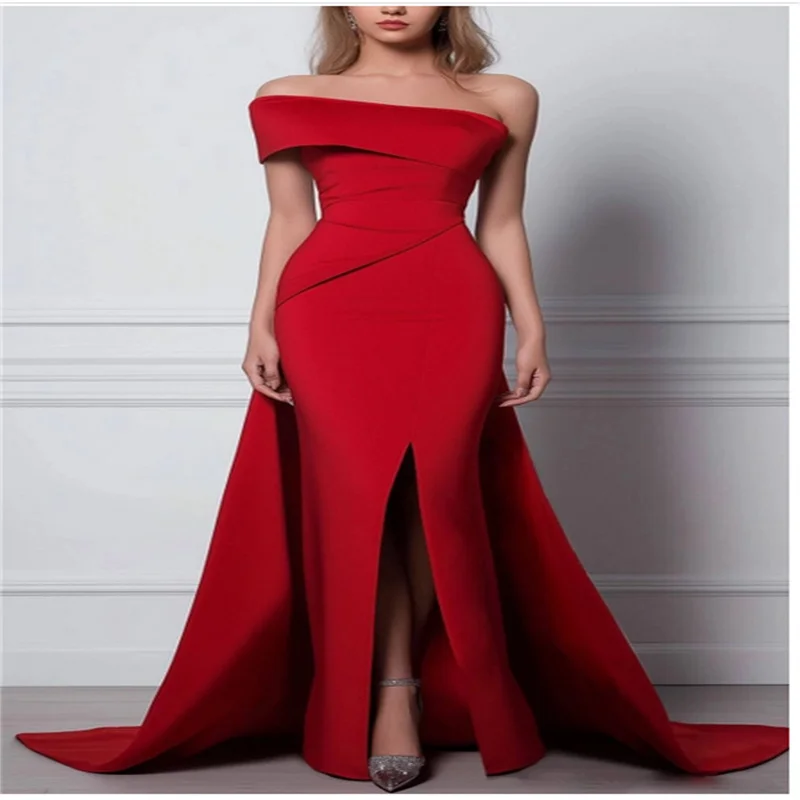 Red Mermaid Prom Dresses 2025 Women's Elegant Party Off the Shoulder Evening Gown Luxury customized Wedding Formal Dress Gala
Red Mermaid Prom Dresses 2025 Women's Elegant Party Off the Shoulder Evening Gown Luxury customized Wedding Formal Dress Gala
