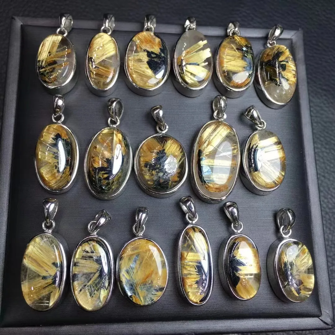 Unit One Piece 925 Silver Buckle With Good Quality Natural Titanium Flower Quartz Crystal Healing Random Shape Pendant
Unit One Piece 925 Silver Buckle With Good Quality Natural Titanium Flower Quartz Crystal Healing Random Shape Pendant