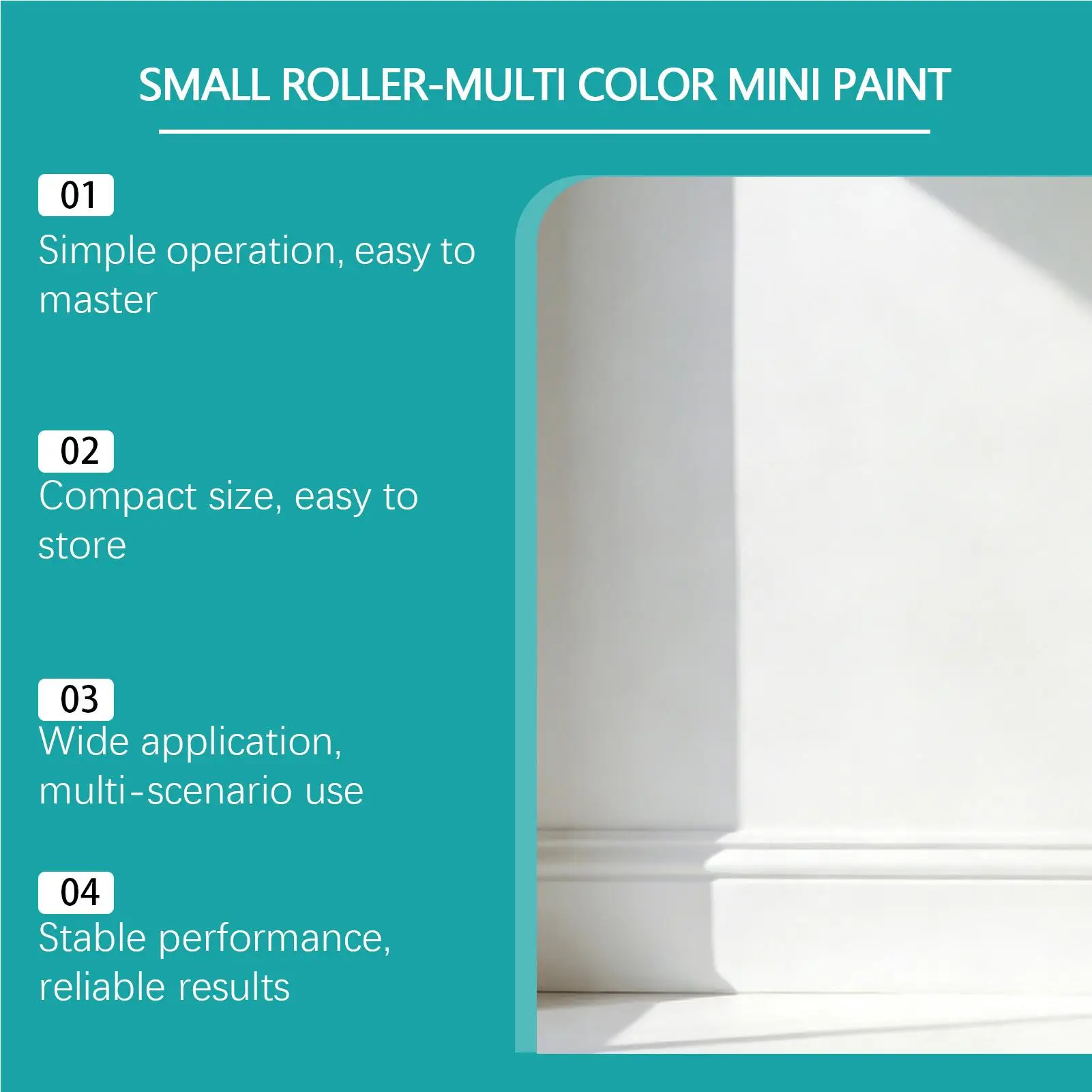Wall Repair Paint Roller 100g Quick Drying Room Improvement Painting Wall Stain Remover Paint For Room Home Apartment Farmhouse
Wall Repair Paint Roller 100g Quick Drying Room Improvement Painting Wall Stain Remover Paint For Room Home Apartment Farmhouse
