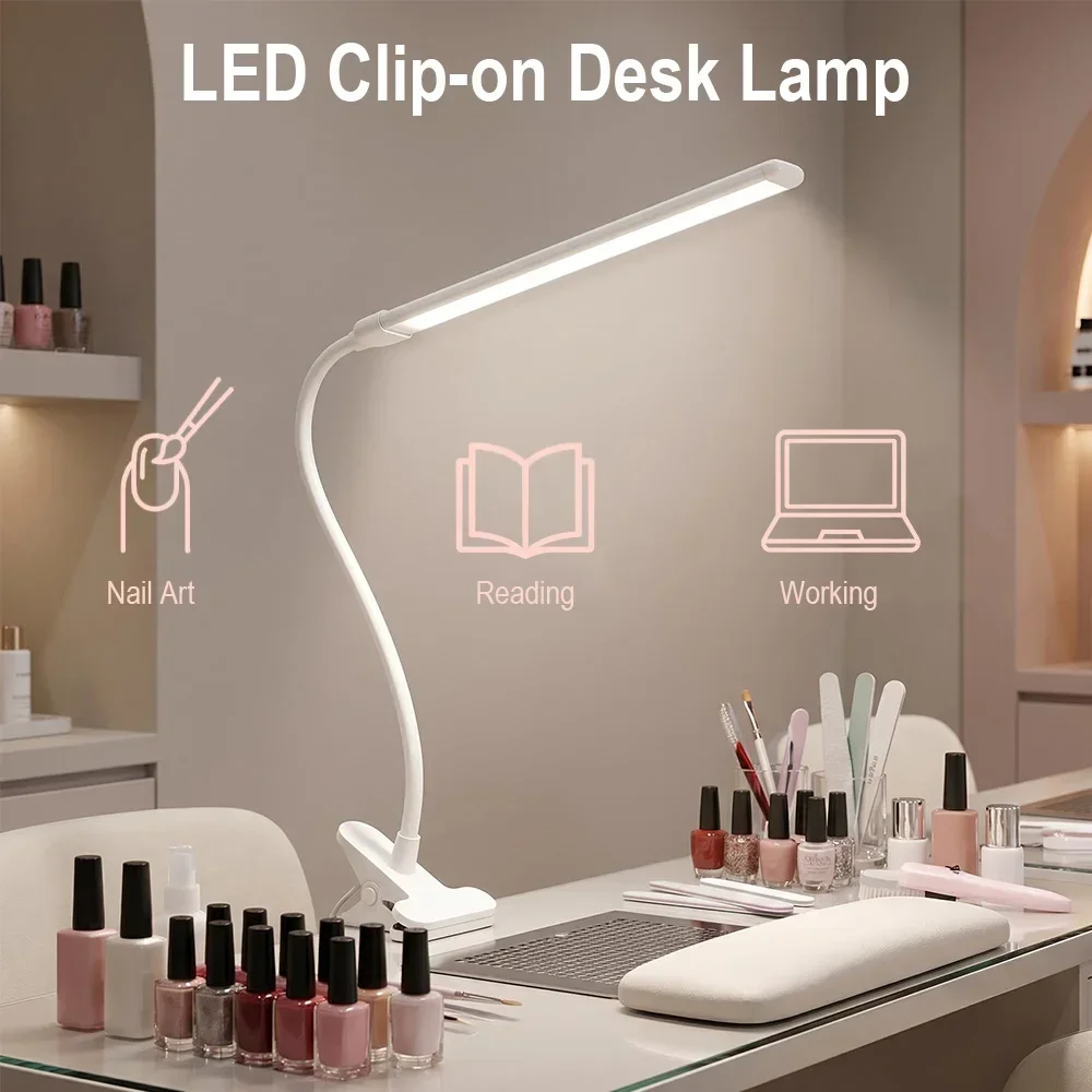 Foldable Clip On LED Lamp Touch Control 3 Color 10 Brightness USB Dimmable Night Reading Desk Light for Home Bedroom
Foldable Clip On LED Lamp Touch Control 3 Color 10 Brightness USB Dimmable Night Reading Desk Light for Home Bedroom