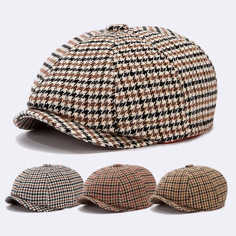 Autumn and Winter Painter's Cap Street Beret Thousand Bird Check Warm Octagonal Cap Retro Newsboy Cap Comfortable Forward Hat
Autumn and Winter Painter's Cap Street Beret Thousand Bird Check Warm Octagonal Cap Retro Newsboy Cap Comfortable Forward Hat