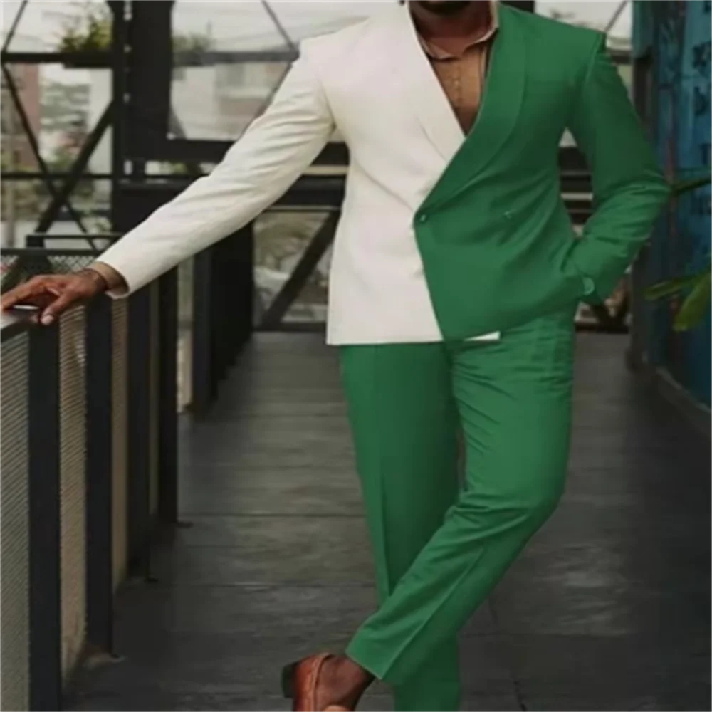 Новейшие мужские костюмы из 2 предметов, комплект свадебного смокинга жениха, белый, черный пиджак + брюки
Новейшие мужские костюмы из 2 предметов, комплект свадебного смокинга жениха, белый, черный пиджак + брюки